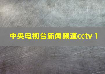 中央电视台新闻频道cctv 1